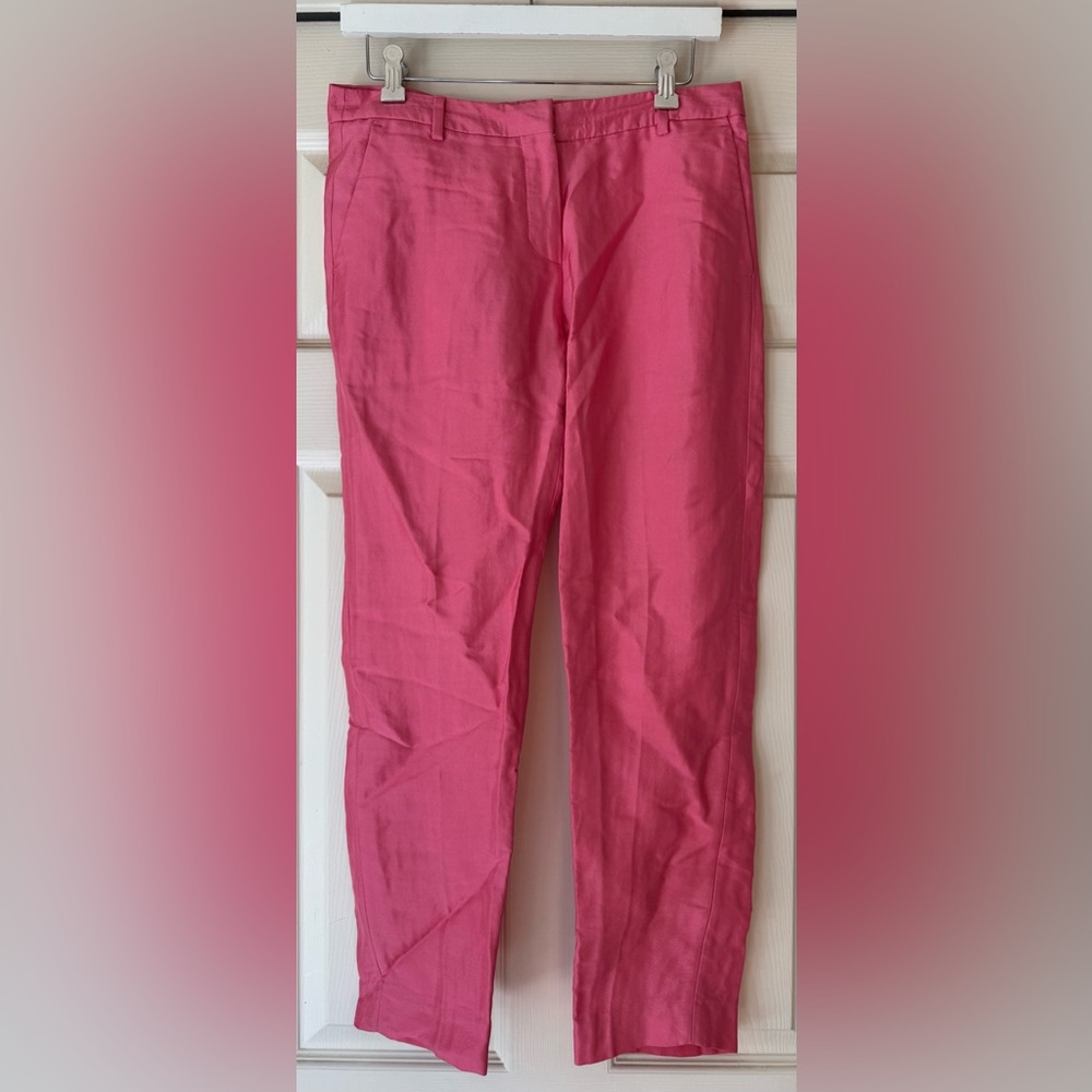 Dries Van Noten Pink Silk Blend Slim Pants - Size EU 36/US 4